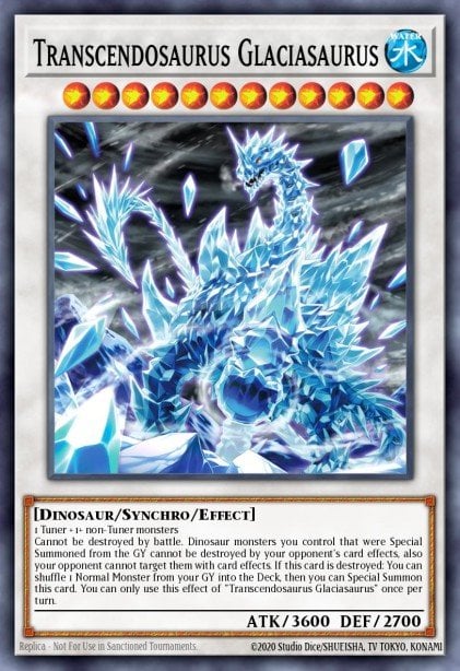 Transcendosaurus Glaciasaurus - WISU-EN004 Rare | Yu-Gi-Oh! Card