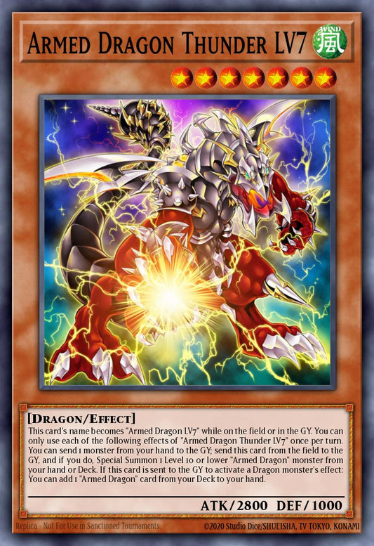 Armed Dragon Thunder LV7 - MP22-EN002 Prismatic Secret Rare | Yu-Gi-Oh! Card