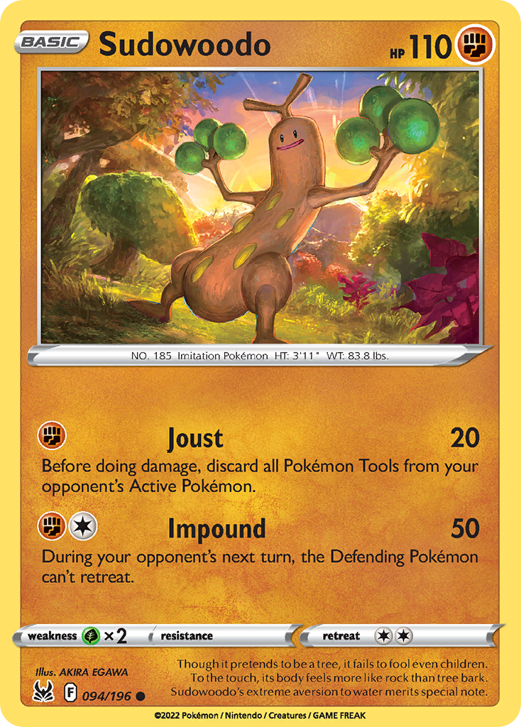 Sudowoodo 94/196 Common | Lost Origin | Pokemon Card