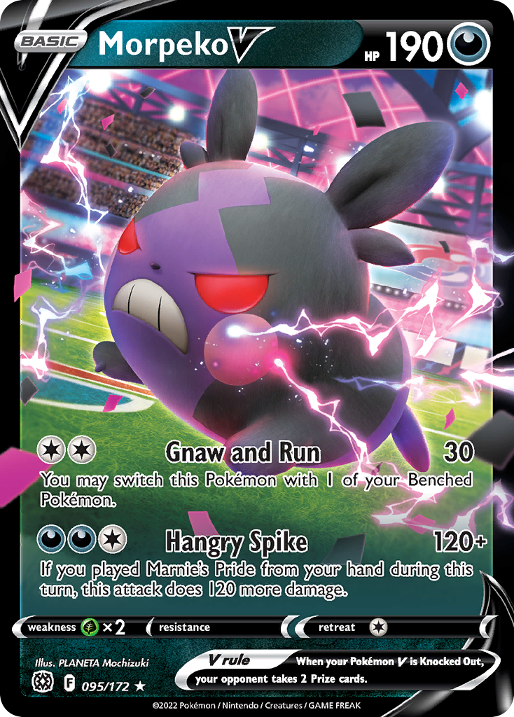 Morpeko V 95/172 Rare Holo V | Brilliant Stars | Pokemon Card