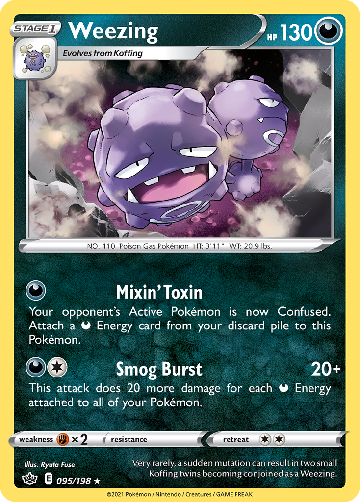 Weezing 95/198 Rare | Chilling Reign | Pokemon Card