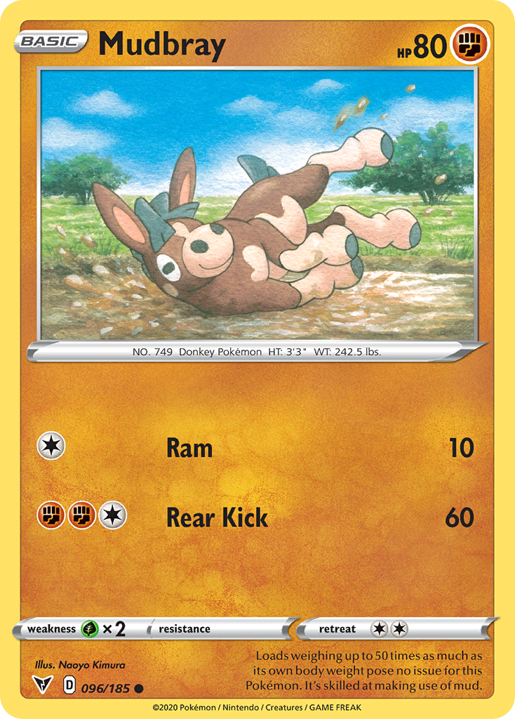 Mudbray 96/185 Common | Vivid Voltage | Pokemon Card