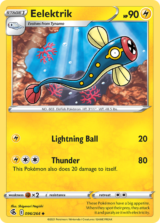 Eelektrik 96/264 Uncommon | Fusion Strike | Pokemon Card