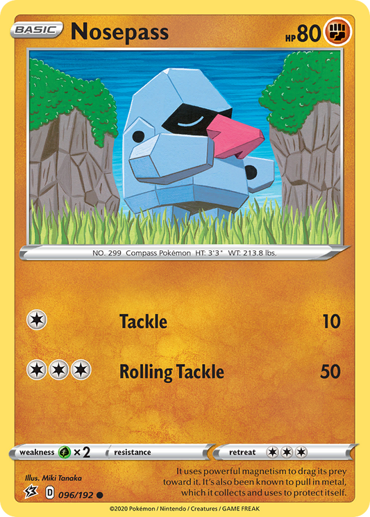 Nosepass 96/192 Common | Rebel Clash | Pokemon Card