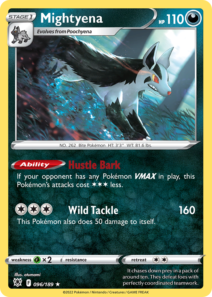 Mightyena 96/189 Rare | Astral Radiance | Pokemon Card