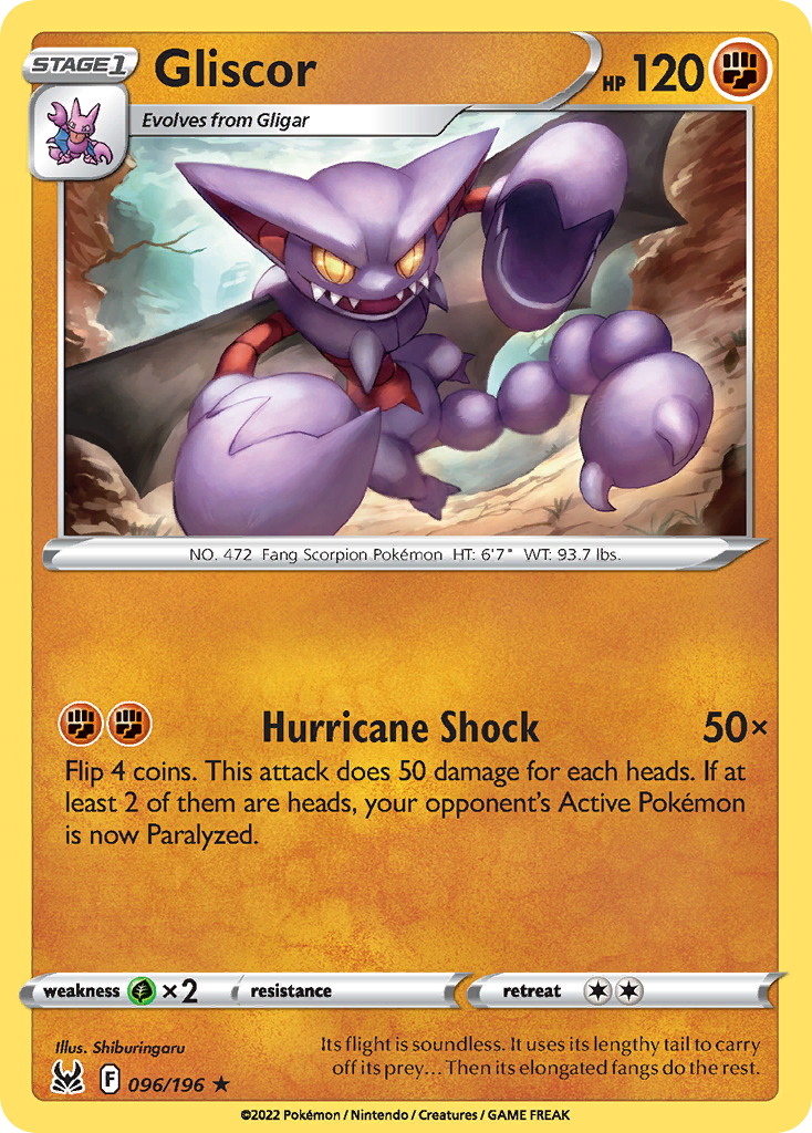 Gliscor 96/196 Rare | Lost Origin | Pokemon Card