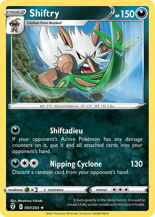 Shiftry 97/203 Rare | Evolving Skies | Pokemon Card