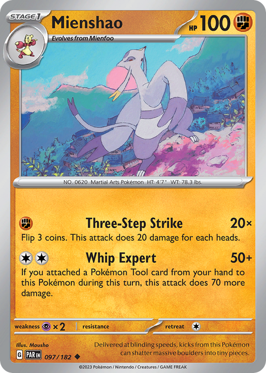 Mienshao 97/182 Uncommon | Paradox Rift | Pokemon Card