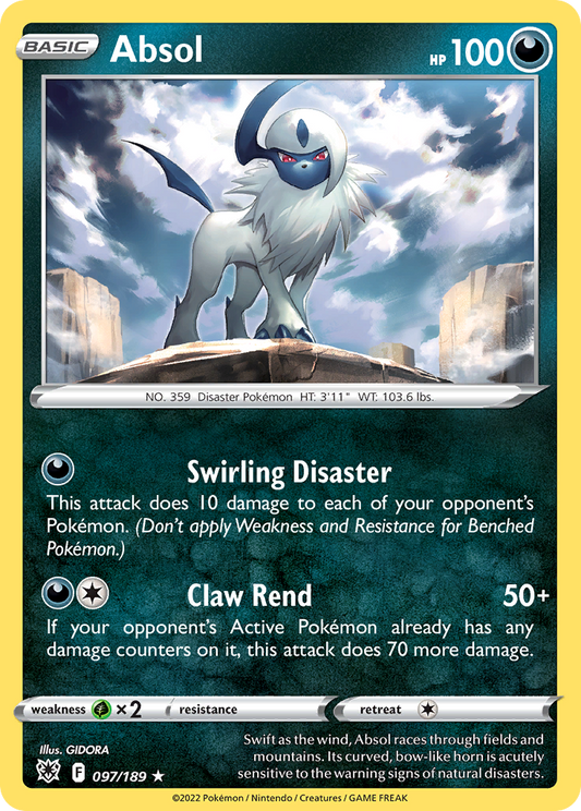 Absol 97/189 Rare Holo | Astral Radiance | Pokemon Card