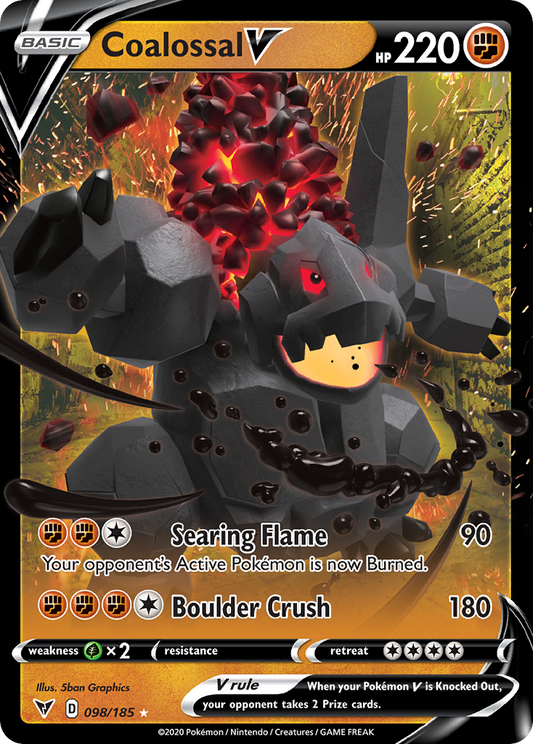 Coalossal V 98/185 Rare Holo V | Vivid Voltage | Pokemon Card