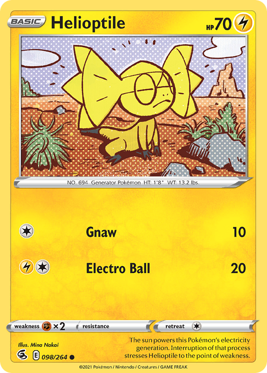 Helioptile 98/264 Common | Fusion Strike | Pokemon Card