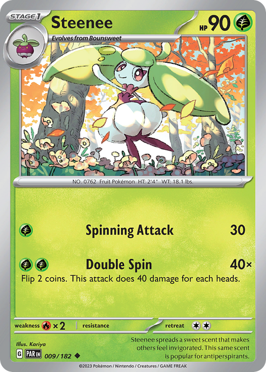 Steenee 9/182 Uncommon | Paradox Rift | Pokemon Card