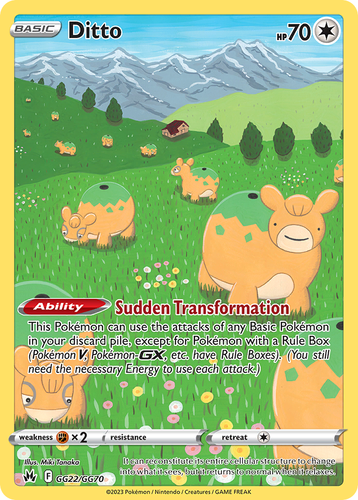 Ditto GG22/70 Trainer Gallery Rare Holo | Crown Zenith Galarian Gallery | Pokemon Card