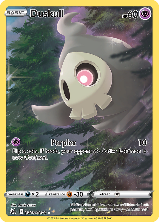 Duskull GG28/70 Trainer Gallery Rare Holo | Crown Zenith Galarian Gallery | Pokemon Card