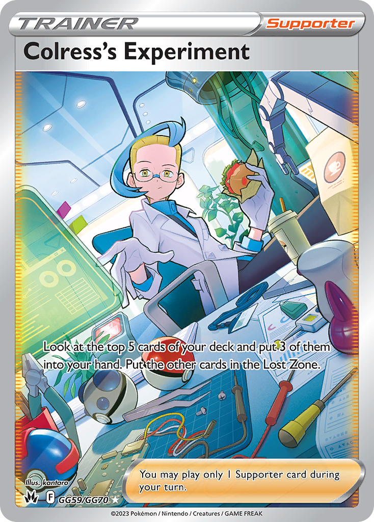 Colress's Experiment GG59/70 Rare Ultra | Crown Zenith Galarian Gallery | Pokemon Card