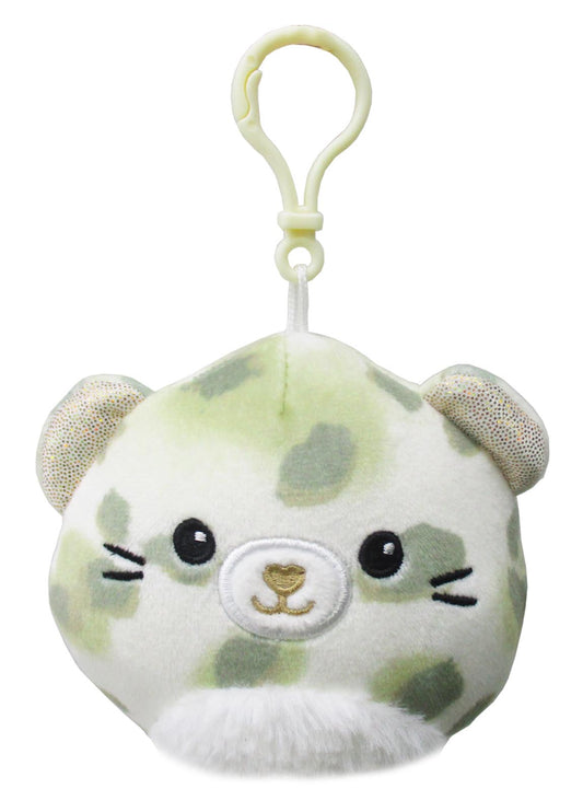 Brigita the Leopard (White and Green) ~ 3.5" inch Clip On Squishmallow ~ Wildern