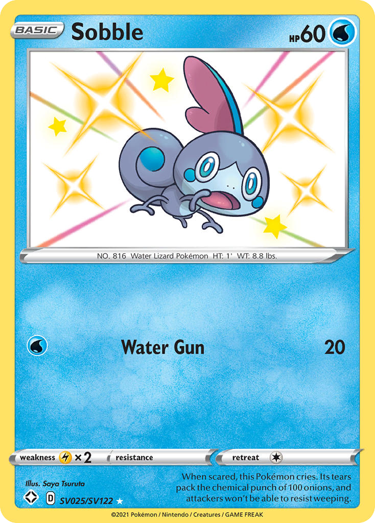 Sobble SV025/122 Rare Shiny | Shining Fates Shiny Vault | Pokemon Card