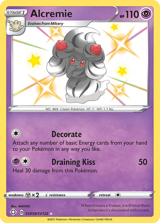 Alcremie SV058/122 Rare Shiny | Shining Fates Shiny Vault | Pokemon Card