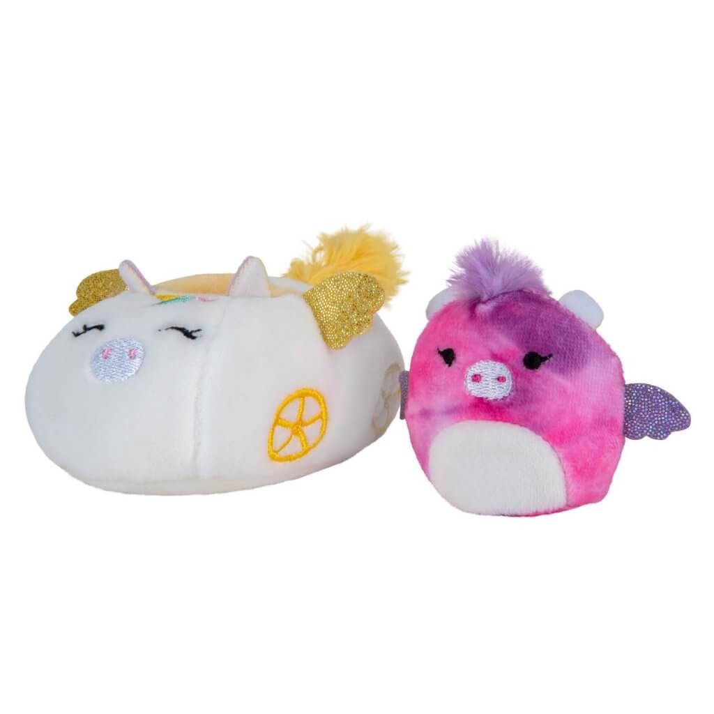 Willow the Unicorn in Carriage ~ Mini Squishmallow in VEHICLE Squishville Plush