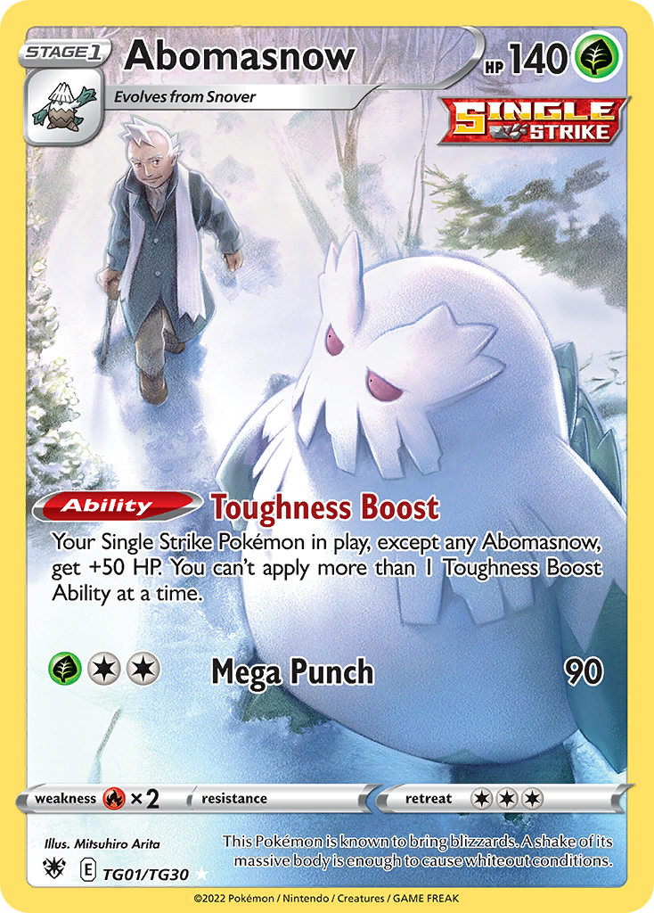 Abomasnow TG01/30 Trainer Gallery Rare Holo | Astral Radiance Trainer Gallery | Pokemon Card