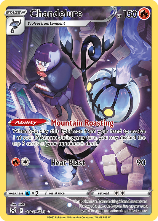 Chandelure TG04/30 Trainer Gallery Rare Holo | Lost Origin Trainer Gallery | Pokemon Card