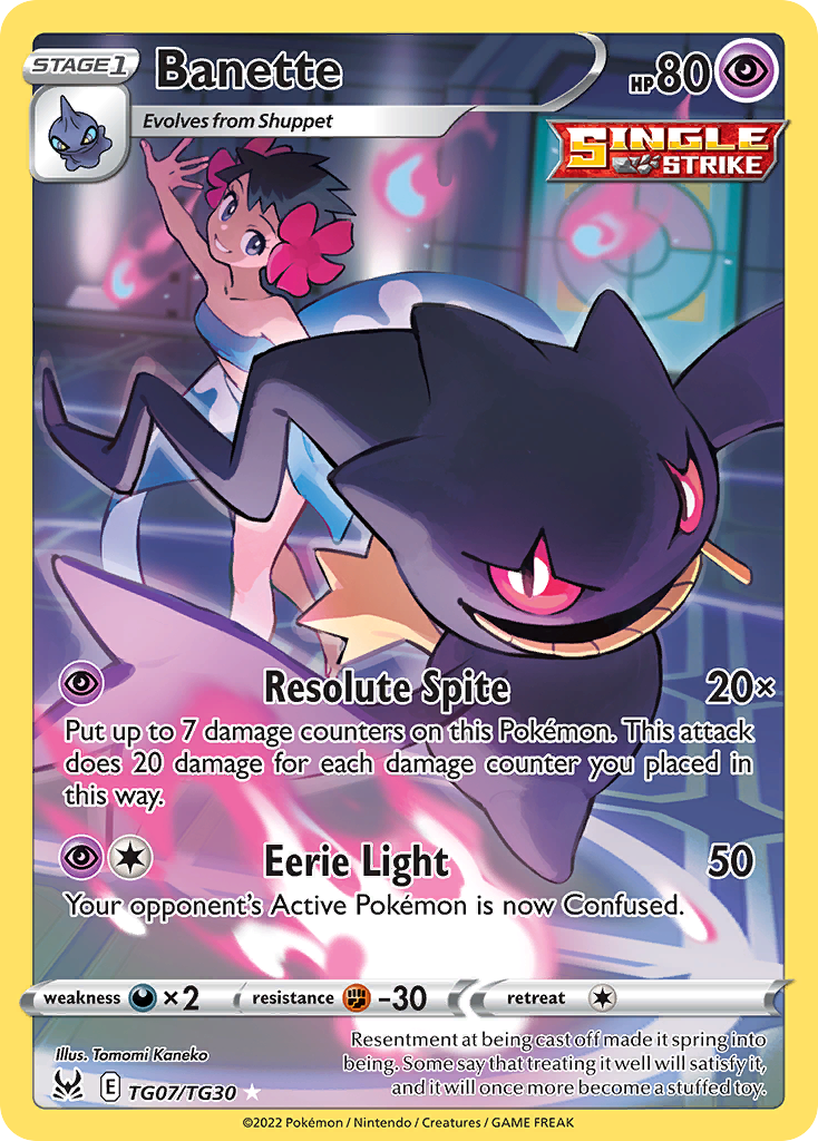 Banette TG07/30 Trainer Gallery Rare Holo | Lost Origin Trainer Gallery | Pokemon Card