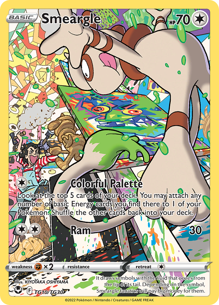 Smeargle TG10/30 Trainer Gallery Rare Holo | Silver Tempest Trainer Gallery | Pokemon Card