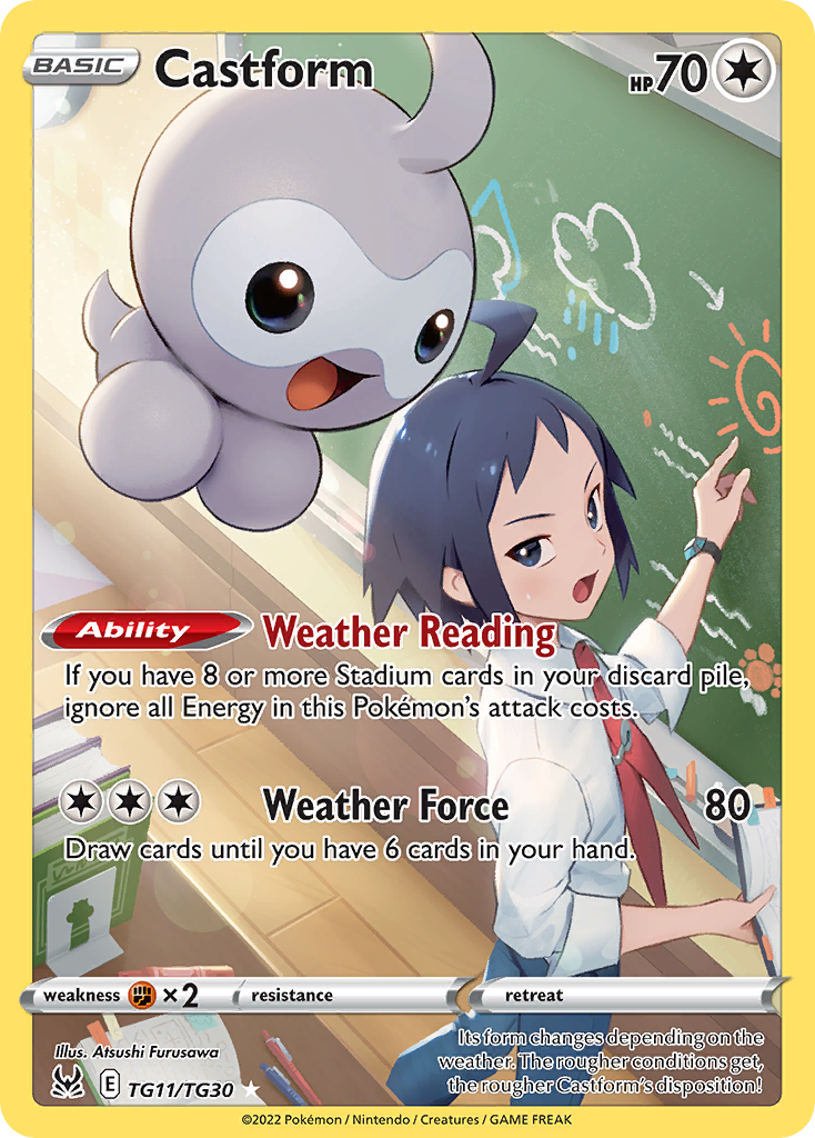 Castform TG11/30 Trainer Gallery Rare Holo | Lost Origin Trainer Gallery | Pokemon Card