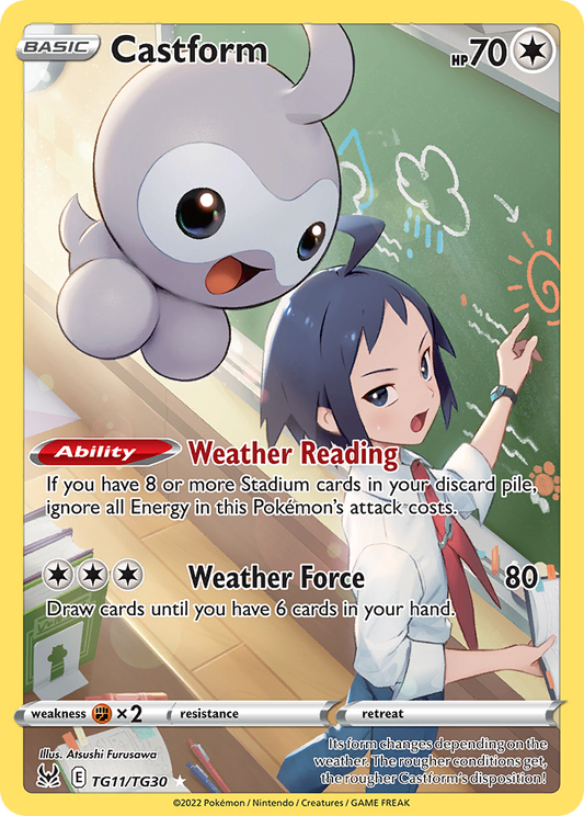 Castform TG11/30 Trainer Gallery Rare Holo | Lost Origin Trainer Gallery | Pokemon Card