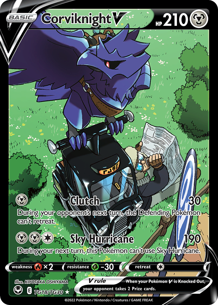 Corviknight V TG18/30 Rare Holo V | Silver Tempest Trainer Gallery | Pokemon Card