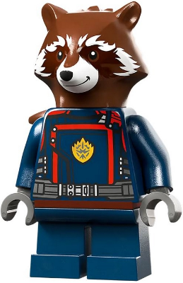 Rocket Raccoon - Dark Blue Suit, Reddish LEGO Minifigure | Guardians of the Galaxy Vol. 3