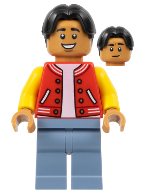 Ned Leeds - Red and Yellow Letter Jacket, LEGO Minifigure | Spider-Man No Way Home