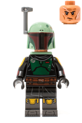 Boba Fett - Repainted Beskar Armor, Jet LEGO Minifigure | Star Wars The Mandalorian