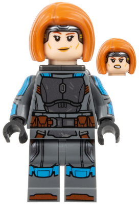 Bo-Katan Kryze - Printed Arms, Dark Orange LEGO Minifigure | Star Wars The Mandalorian